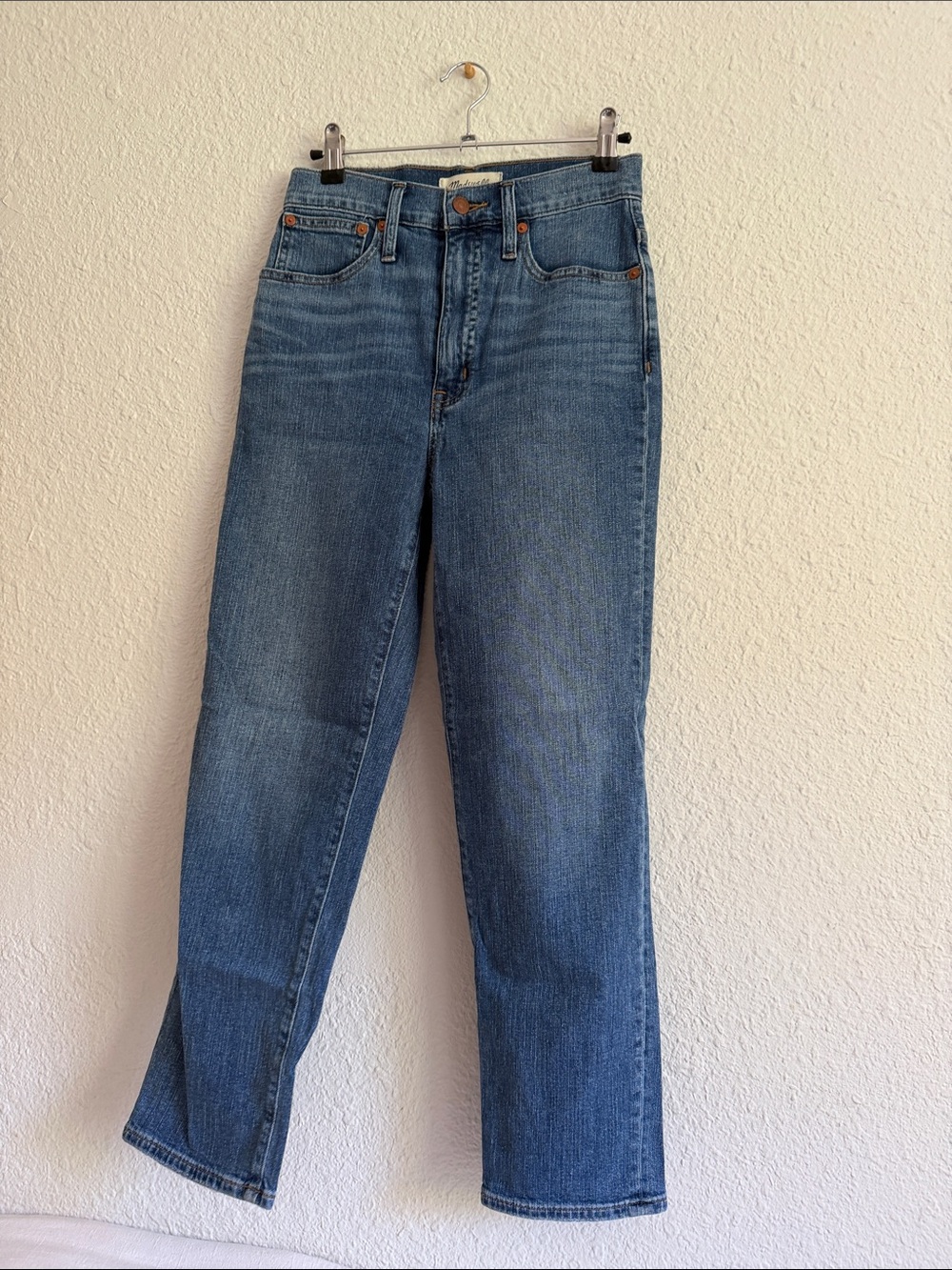 Madewell Medium Blue Straight-Leg Jeans